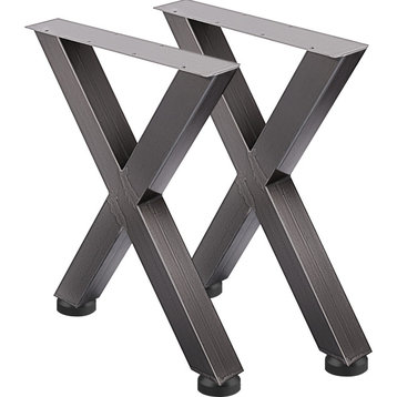 Vevor Steel Table Legs for FurniturexTable Legs Black Color, 28" H X 24" W
