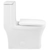 Concorde One Piece Square Right Side Flush Handle Toilet 1.28 gpf