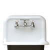 Deep Utility Sink Antique Inspired High Back Cast Iron Porcelain Farm Sink Set
