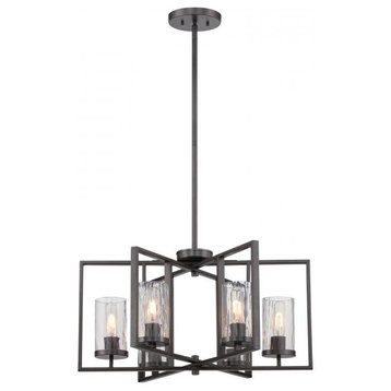 Elements 6 Light Chandelier with Charcoal Finish