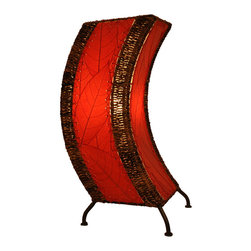 Eangee Home Designs C Shape Table Lamp | Red - Table Lamps