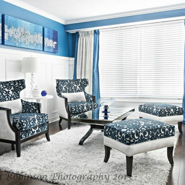 Royal Blue Living Room & Dinning Room Photo-Shoot