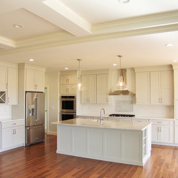 Tailor-made and Transitional White Kitchen. - Geneseo, IL
