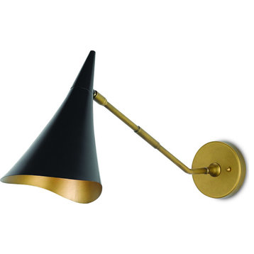 Library Wall Sconce, Oil Rubbed Bronze, Antique Brass