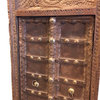 Consigned Antique Terrace Doors Chakra Rustic Patina Hand Carved Teak Door
