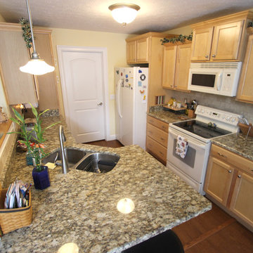 Granite Countertops with Durango Tile Backsplash ~ Akron, OH