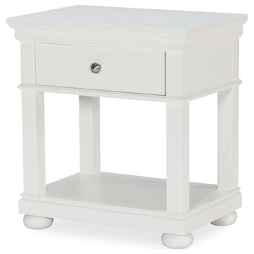 Canterbury Open Night Stand, Natural White