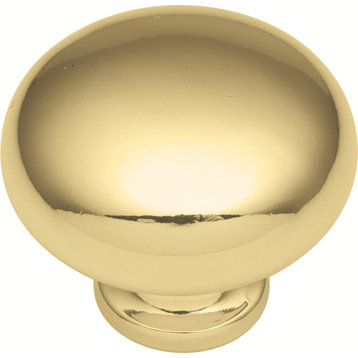 Belwith Hickory 1-1/4 " Tranquility Polished Brass Cabinet Knob P771-3 Hardware