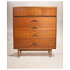 Consigned Mid Century Danish Modern Walnut Tall Dresser by Broyhill