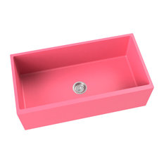 50 Most Por Contemporary Pink Kitchen Sinks For 2018 Houzz Whyte And Company Emma Single Basin Farmhouse Sink Raspberry Beret Kitchen Sinks