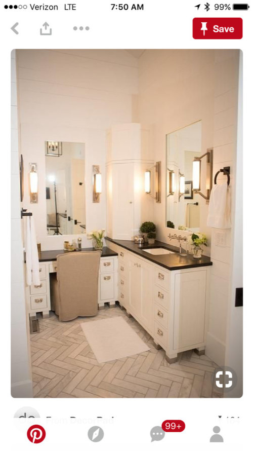 Master Bathroom Vanity Wasted Corner, L Shaped Bathroom Vanity With Makeup Table