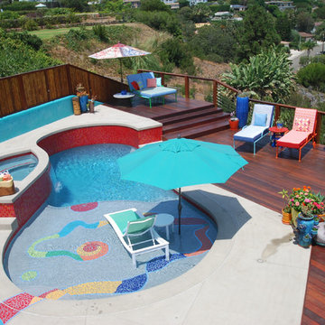 Mosaic Tile Pool and Spa