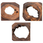 Uttermost - Uttermost Adlai Wood Wall Art 6-Piece Set - This Set Of Six Wood Wall Art Features Solid Character Rich Suar Wood Finished In A Rich Coffee Brown. Because Each Is Individually Handcrafted, Natural Variation Will Occur From Piece To Piece.