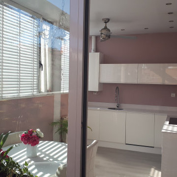 Cocina integrada en la terraza