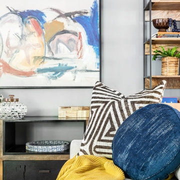 Cool Colorful Cozy Living Area