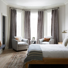 Bay window curtains
