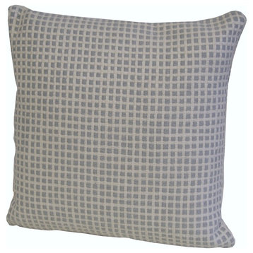 Rennie & Rose Protege Grid Pillows, Linen, 17"x17"