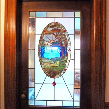 Guestroom Door with Stained Glass