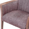 Offex Living Room Claire Arm Chair with Tufted Backrest, Weathered Red