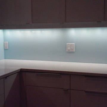 Kitchen backsplash - light blue
