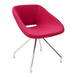 Red Swivel Dining Chair by B&T - Dining Chairs