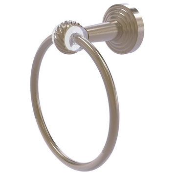Pacific Beach Towel Ring with Twisted Accents, Antique Pewter