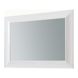 Viena 43" glass mirror. White. - Bathroom Mirrors