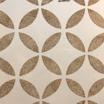 Voodoo over Bella Pearl Plaster Decorative Stencil Wall Finishes