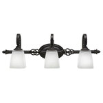 Toltec Lighting - Toltec Lighting 163-DG-460 Elegant� - Three Light Bath Bar - Elegant? 3 Light Bath Bar Shown In Dark Granite Finish With 4.5" White Muslin Glass.Assembly Required: TRUE Shade Included: TRUEDark Granite Finish with White Muslin Glass *Number of Bulbs:3 *Wattage:100W *Bulb Type:Medium Base *Bulb Included:No *UL Approved:Yes
