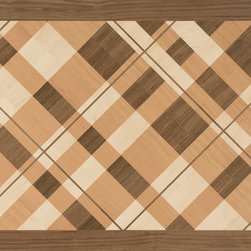 Plaid Artisan Wood Rug - Hardwood Flooring