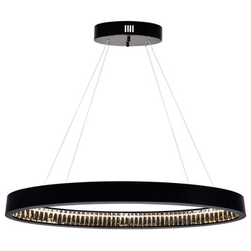 Rosalina LED Chandelier With Matte Black Finish