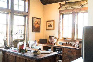 Home office - rustic home office idea in Other