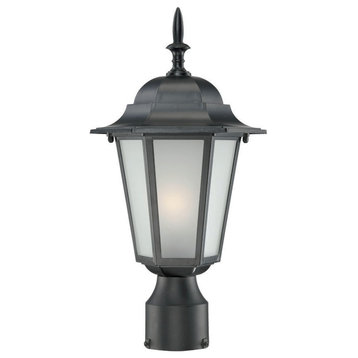 Acclaim Lighting 6117 Camelot 1 Light Post Light - Matte Black with Frosted