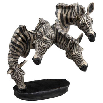Watering Hole Small Zebra Sculpture