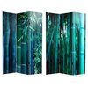 Double Sided Bamboo Tree Canvas Room Divider