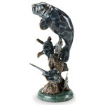 SPI - Manatee and Friends Brass Statue - Made of Metal