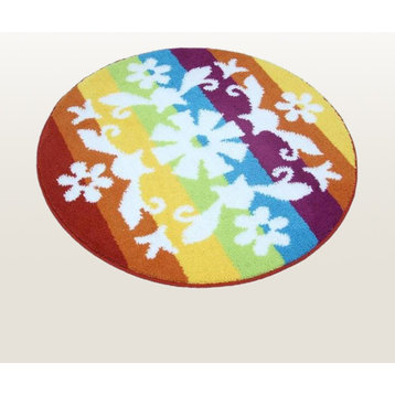 Naomi - Romantic Snowy World Round Home Rugs (35.4 by 35.4 inches)