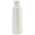 Sagebrook Home - Ceramic 17"H Tribal Vase, Ivory - Uniquely designed and constructed to fit any taste and personality. Our vases are next level decor, durable, trend lasting, stylish, and are sure to make a stunning statement in any room. Mothers, Grandmas, Sisters, Aunties, Cousins, Nieces, and Daughters will appreciate and love these vases. Use as a floral vase, accent home decorations, or present as a thoughtful gift. Suitable for weddings, living room and dining table centerpieces, garden settings, kitchen tabletops, coffee tables, and office decor. A great gift idea for flower or plant lovers! Can be a thoughtful gift for weddings, birthdays, parties, Valentines Day, Christmas, Mothers Day, New Year, Thanksgiving, bridal and baby showers, housewarmings, or just because occasions. Sagebrook Home has been formed from a love of design, a commitment to service and a dedication to quality. They create and import fashion forward items in the most popular design styles. Backed with years of experience in the textile field, they are now providing a complete home decor story. The combination of wall decor, furniture, lighting and home accessories are all coordinated with textiles to provide a complete home look. Sagebrook Home is committed to providing the best home decor and accent pieces at value prices.