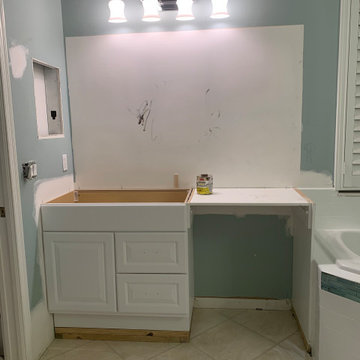 Rutherford Master Bathroom Remodel - Vanity Install 2