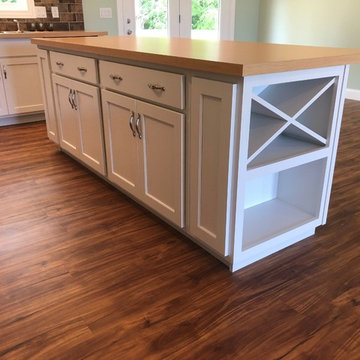 New Construction Milan, IL Koch Express Painted White Formica Amber Maple