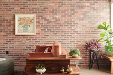 Inspiration for a mid-sized cottage living room remodel in Philadelphia