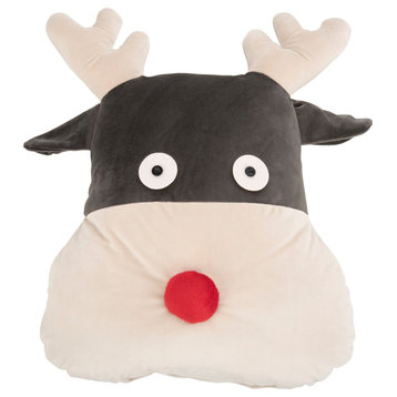Safavieh Reno Reindeer Pillow, Multi, 12"x12"