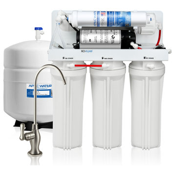 APEC Ultimate Electric Pumped Reverse Osmosis System for Low Pressure 0-30 psi