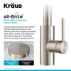 Kraus KPF-2620-FF-100 Oletto 1.75 GPM 1 Hole Pull-Down Faucet and - Brushed