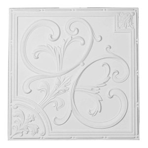 Ekena Millwork CT24X24EN W x 24 H x 3//4 P Eryn Ceiling Tile Factory Primed White