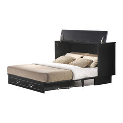 Arason Creden-ZzZ Flip Top Cabinet Bed | Cottage Black - Murphy Beds