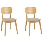 Bentley Designs - Oslo Oak Furniture Dining Chairs, Set of 2 - Oslo Oak Dining Chair Pair takes inspiration from sophisticated mid-century styling through hints of both retro and Scandinavian design resulting in soft flowing curves throughout. Oslo is a fashionable range that features an eclectic blend of shapes and forms.
