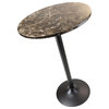 Winsome Wood Cora Pub Table, Bar H, Round, Faux Marble Top, Black Base