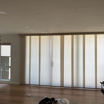 Panel Track in Light Filtering Fabric
