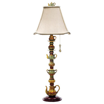 Tea Service 1 Light Table Lamp, Incandescent